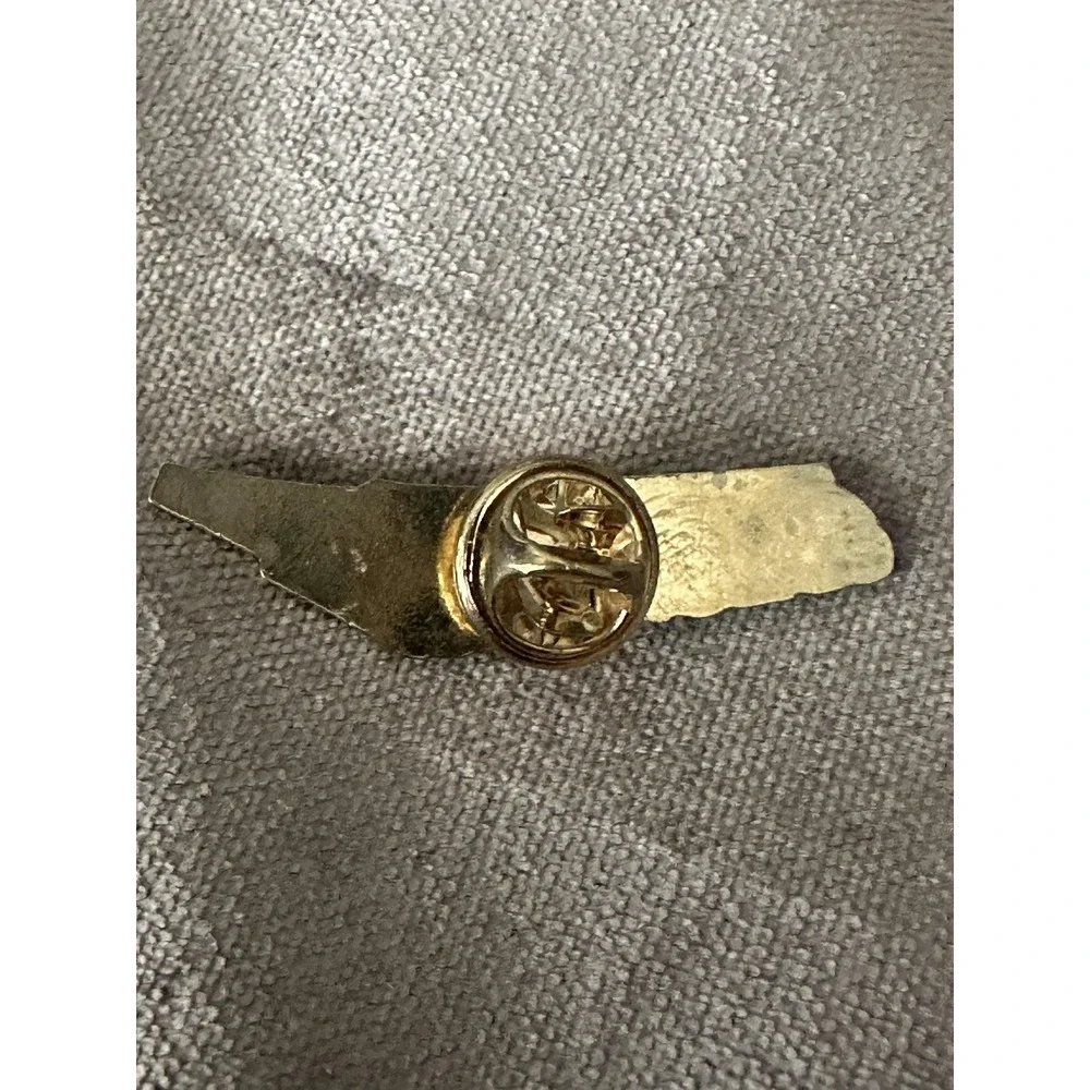 Brandy Melville Los Angeles Lightning Bolt Enamel Lapel Pin Gold Black Vtg Style